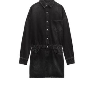 Black Denim Shirt Dress